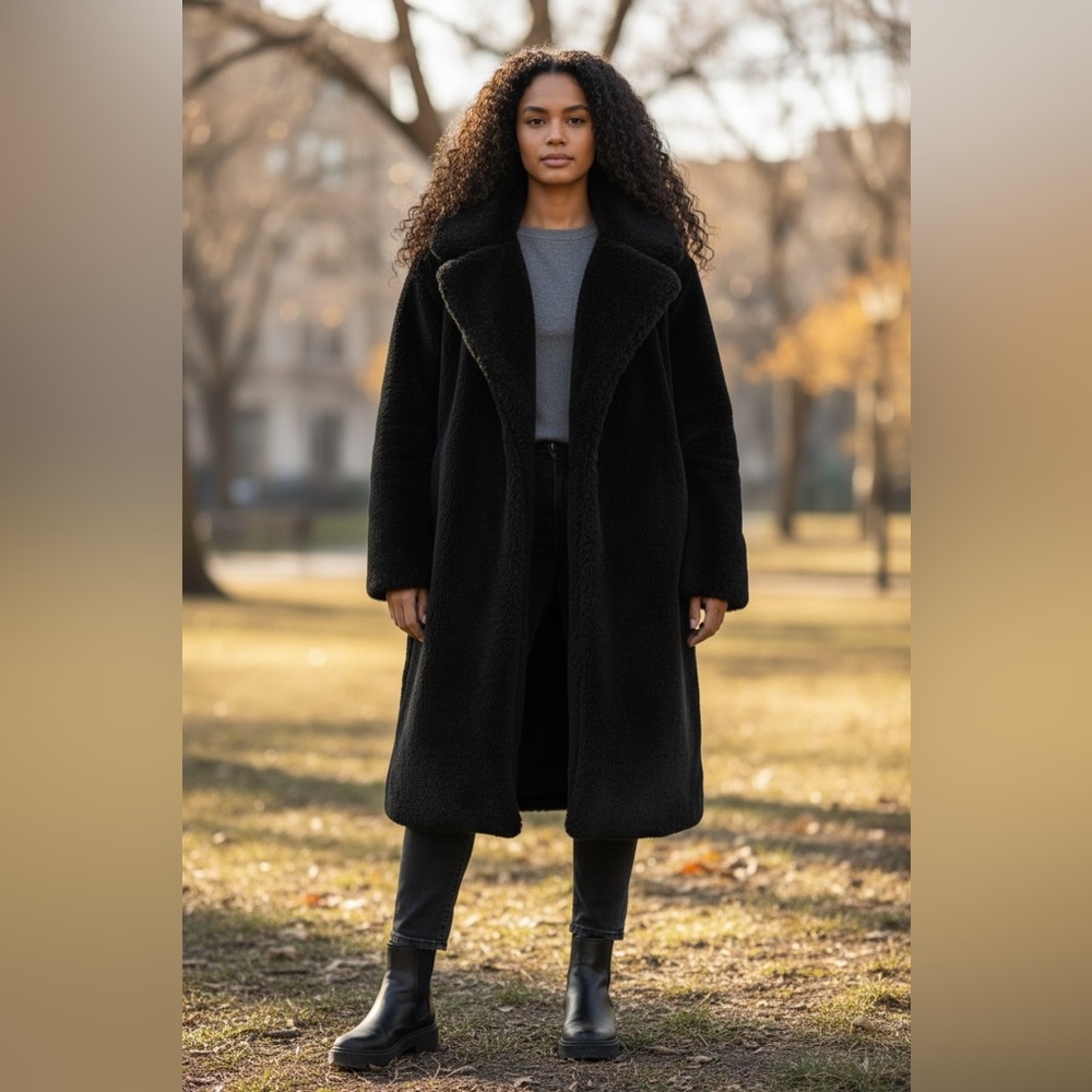 Topshop Black Teddy Jacket